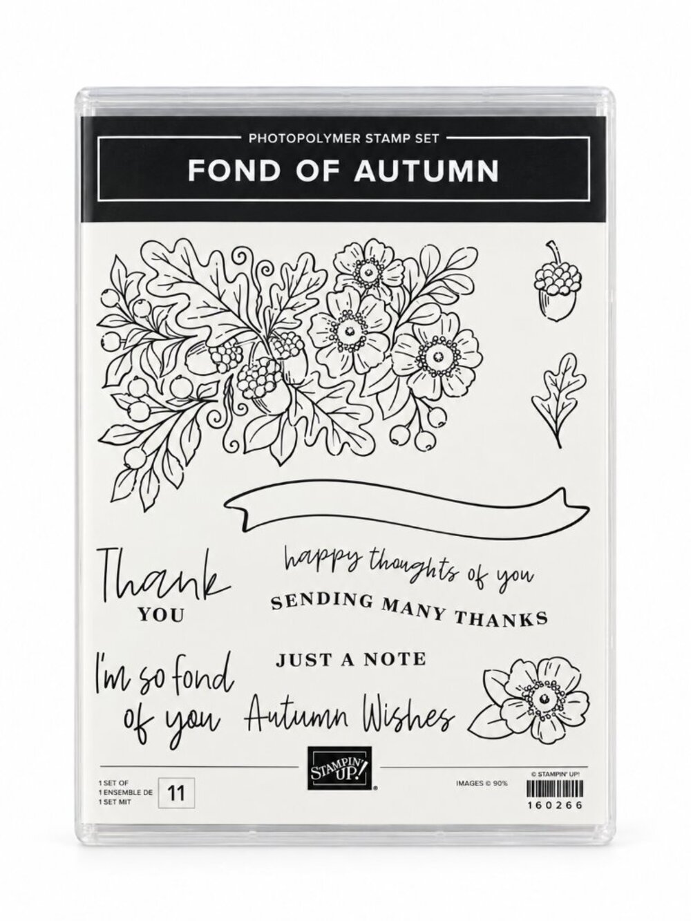 Stampin’ Up! Fond of Autumn Photopolymer Stamp Set 160266 Retired Fall Floral
